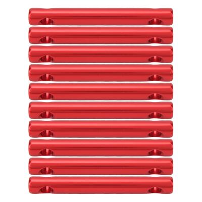 10 Stück Aluminiumlegierung Doppelbohrung Zeltleine Stopper Seilversteller Zeltseil Spannverschluss Rot