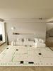 Minimalist Natural Area Rug for Living Room Bedroom Organic Textured Design Machine Washable Soft Non-Slip Mat