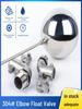 304 Stainless Steel Adjustable Water Tank Elbow Float Valve, High Temperature Resistant.