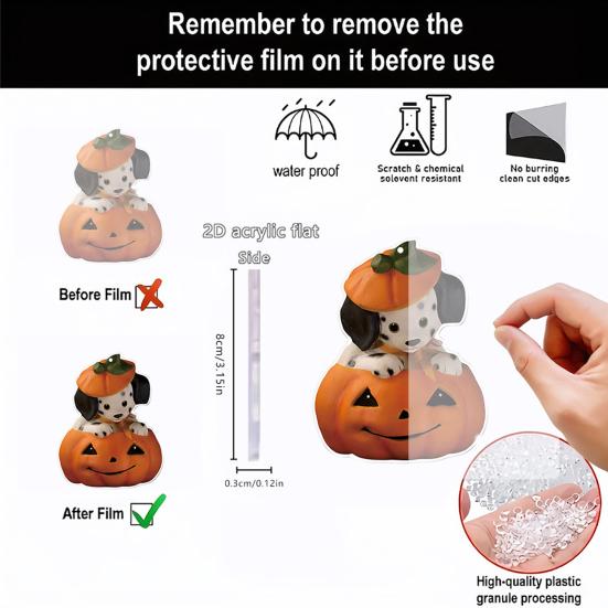 Decorazione Auto Halloween Ciondolo 2D Piatto per Specchietto Retrovisore Auto per Auto Zaino Albero di Natale Accessori Interni Auto
