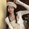 Fashion Solid Beret Cap Hollow Breathable Painter Hat Bonnets Outdoor