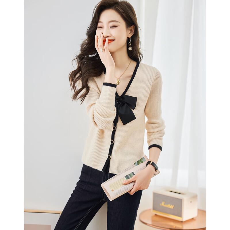 Firstview Women's V-Neck Long Sleeve Sweater