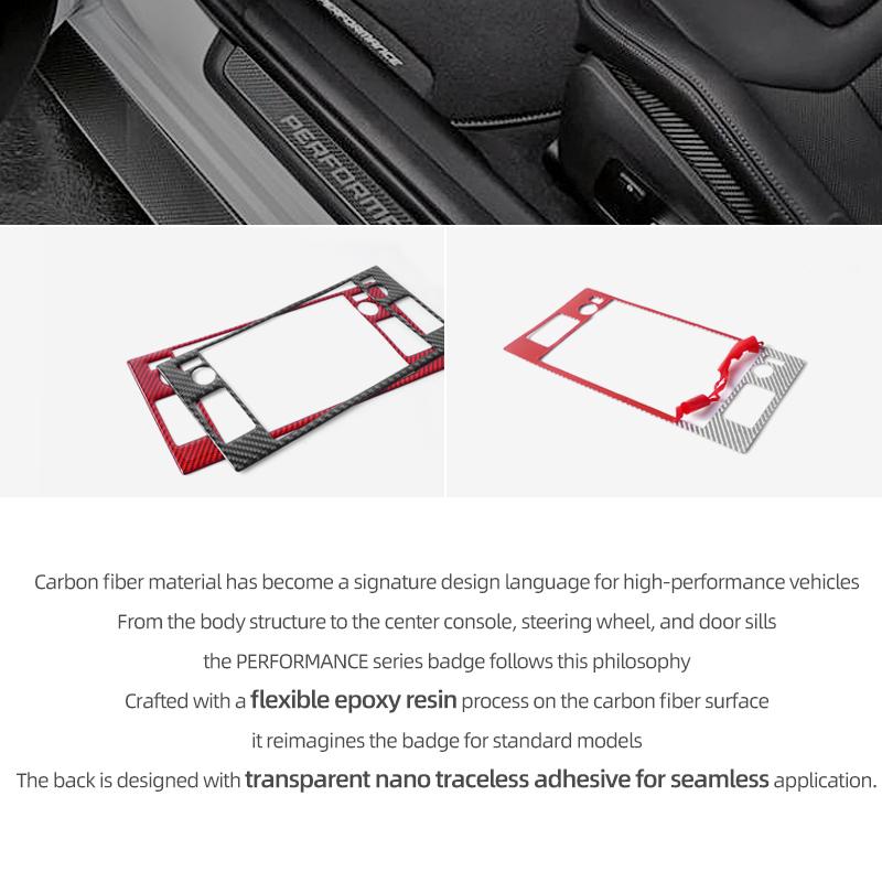 For Subaru BRZ/Toyota GR86 2026- Carbon Fiber Center Console Navigation Screen Trim Stickers Car Interior Tuning Accessories