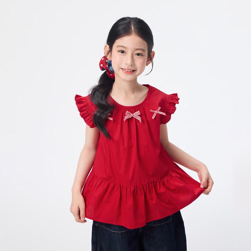 Girl s Bow-Decorated Short-Sleeve Casual Top 150