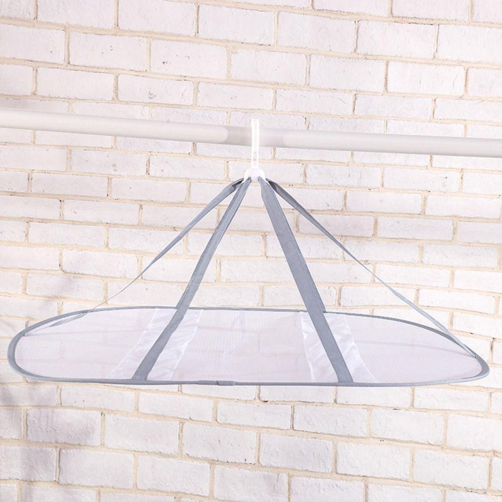 Anti-deformation Clothes Basket Folded Mesh Laundry Basket Clothes Drying Net Rack  Clothes Laundry