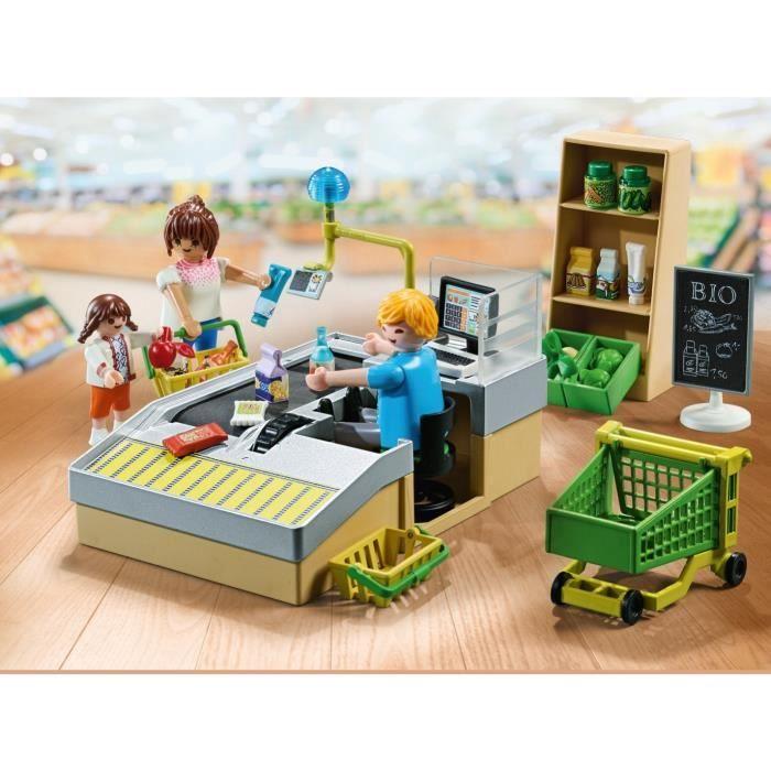 PLAYMOBIL 71648 Caisse De Paiement Supermarché, My Life Le Shopping, Promo Pack, 65 Pièces, Dès 4 Ans