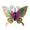 1Pc Iron Art Colorful Simulation Butterfly Pendant for Outdoor Garden Patio Background Wall Home Decoration Ornaments