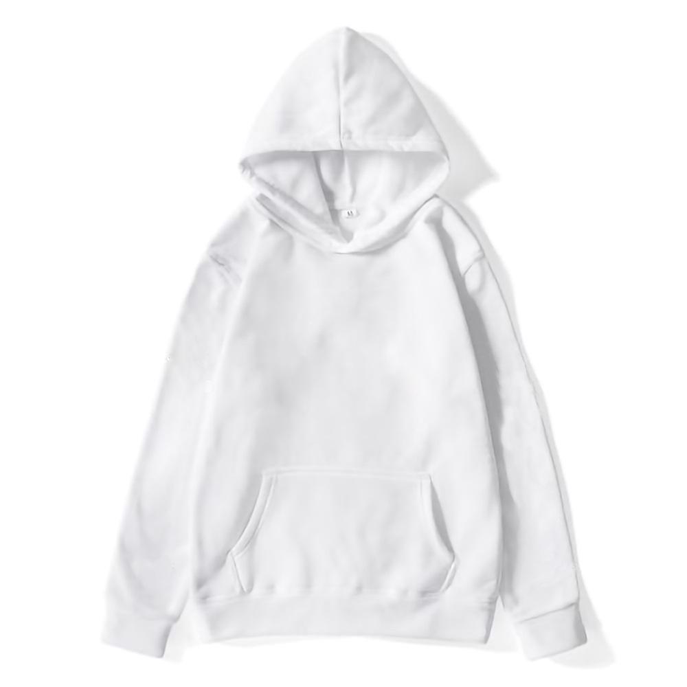 Cross2024 Men's Solid Color Korean Style Loose Hooded Pullover Sweatshirt - Spring & Autumn Trend