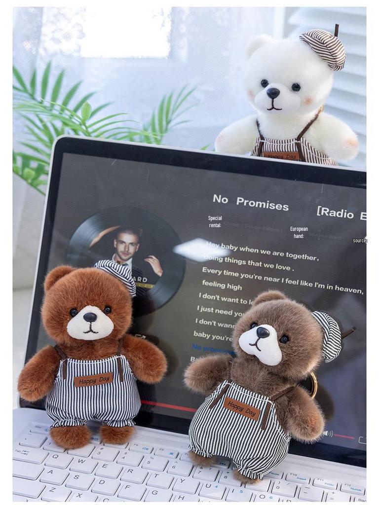 2026 Painter Bear Plush Keychain - Cute Mini Bear Pendant Toy Gift