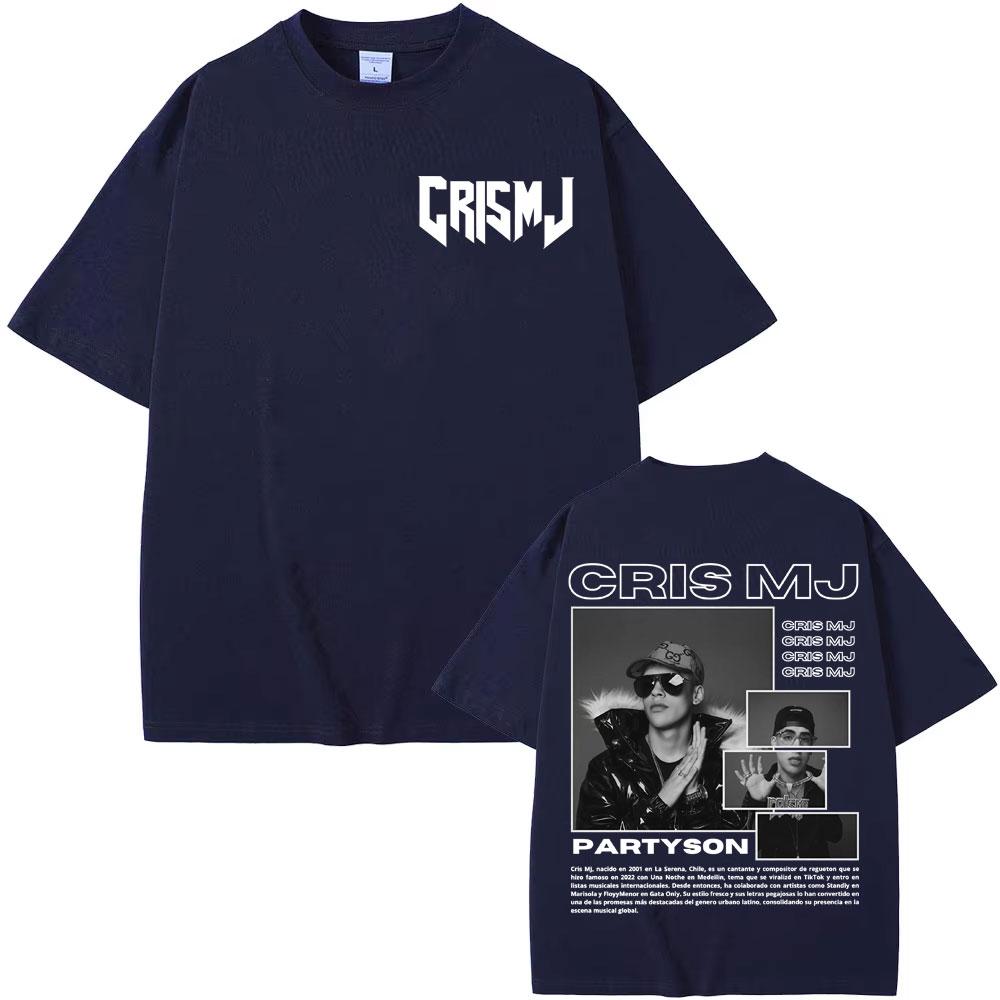 Tricouri Merch Rapper Cris Mj Tour 2025 pentru Bărbați Femei Harajuku Gotic Retro Tricouri Calitate Înaltă Tricou 100% Bumbac Streetwear