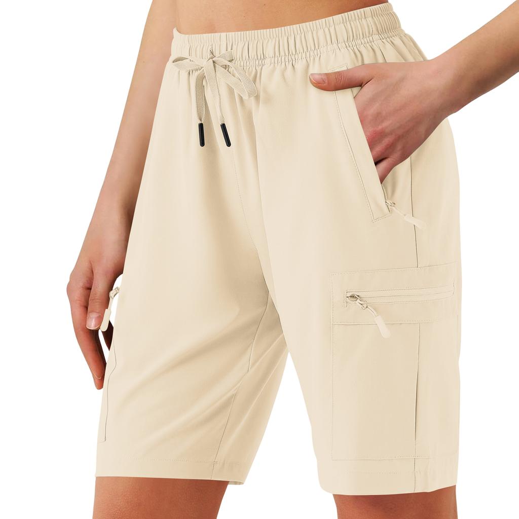 Shorts de randonnée décontractés pour femmes avec poches