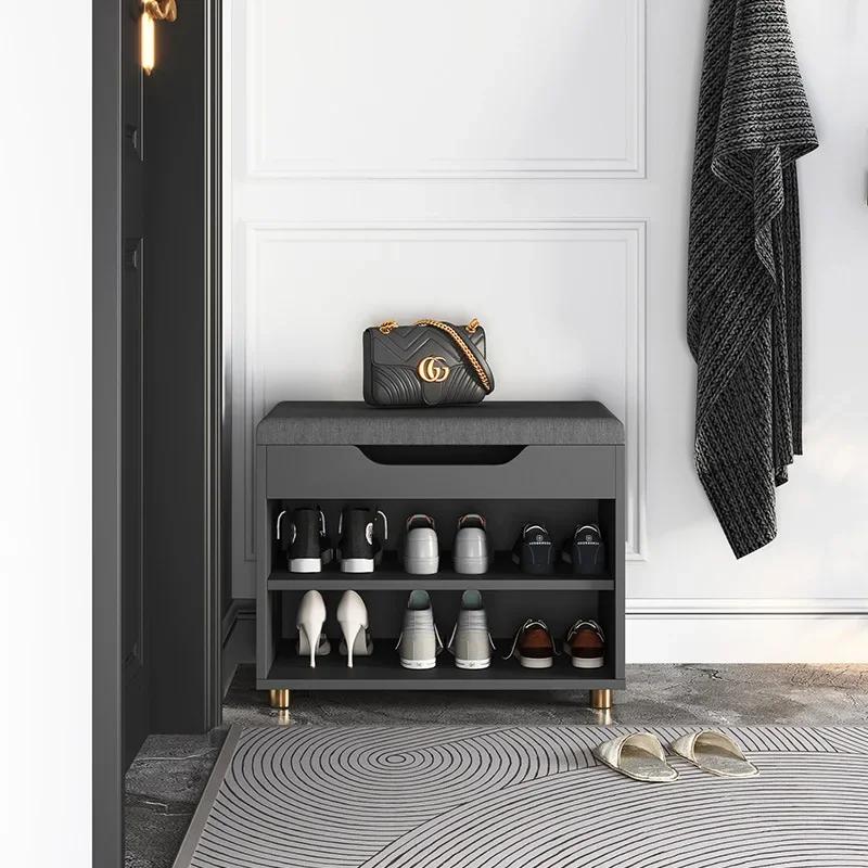 

Простая удобная подставка для ног, табурет для пеленания обуви, шкаф для хранения обуви у входа в дом, скамья, интегрированная многофункциональная полка для обуви