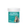 50PC Dental Finger Wipes for Dogs Cats Plaque Control Teeth Cleaning with Breath Freshener Portable Home Travel Use Pet Supplies