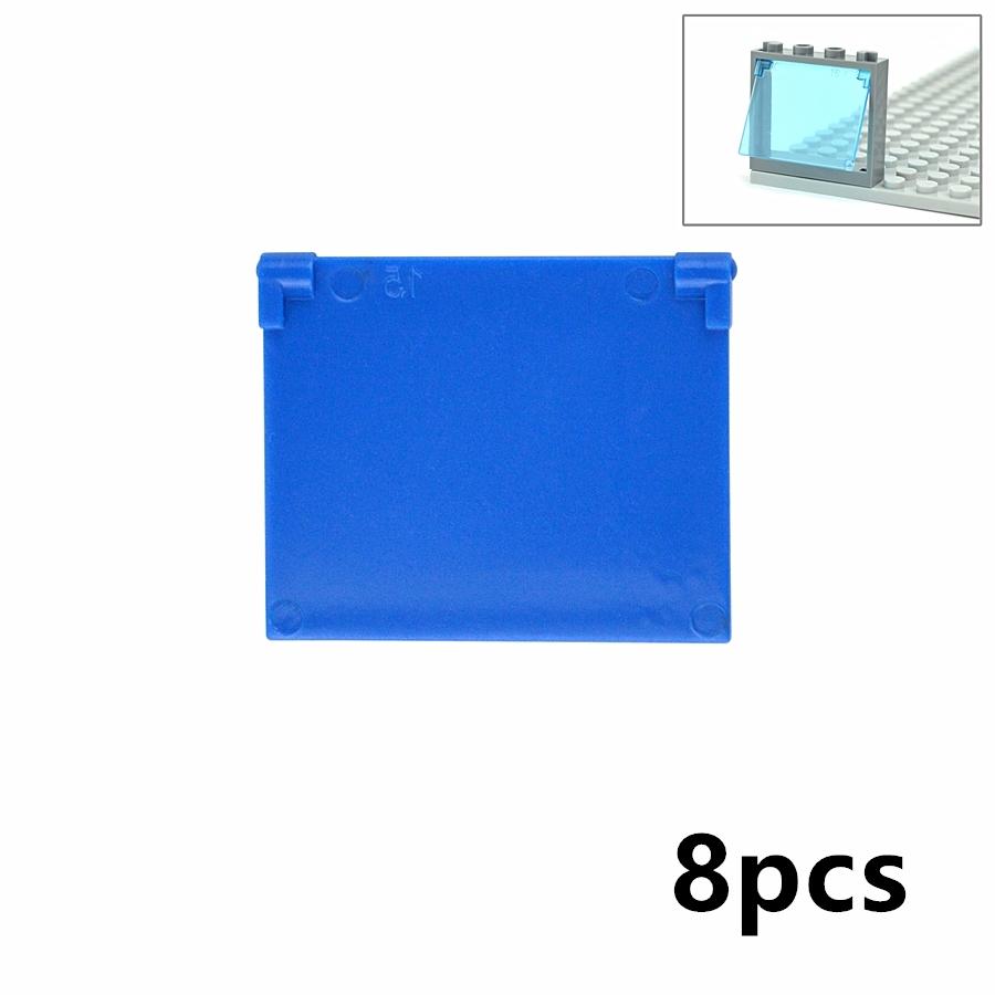 MOC Bricks Door Frame Glass Window 1x4x3 60594 60608 DIY Architecture House Building Blocks Toys Kids Educational Plastic Bricks