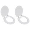 Day and Night - Day and Night Toilet Seat with Covers 2 Pieces White MDF