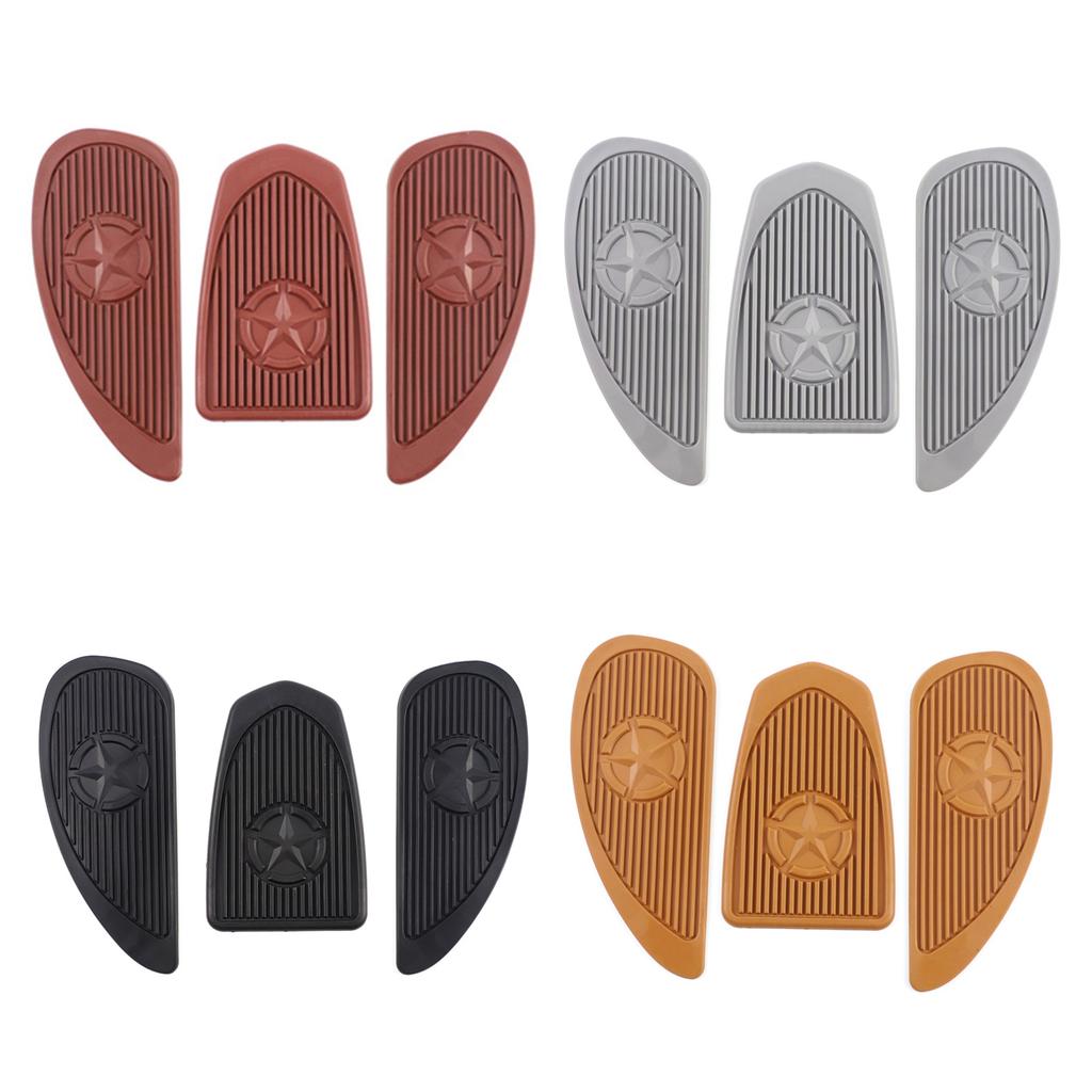 Motorcycle Tank Pad Universal Tank Pad Sticker Decal Rubber Tank Protector Anti-slip Pad Easy Installation Universal