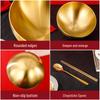 Stainless Steel Gold Rice Bowl Gift Set