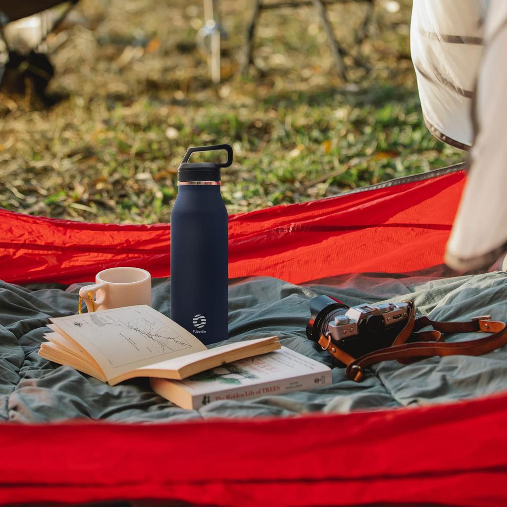 FJbottle 1.2 Liter Vacuum Insulated Stainless Steel Water Bottle, Keeps Hot or Cold, Direct Drinking, Simple, Stylish, Lightweight, Thermos Flask,
