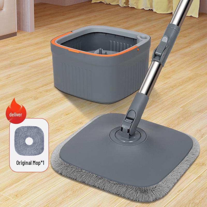 Net-Dirty Spin Mop: Hands-Free Single Bucket Mop for Easy, Automatic Cleaning