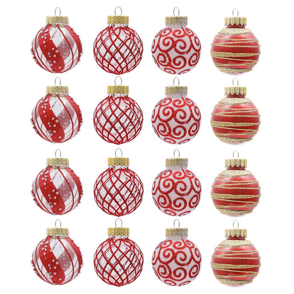 Christmas Ball Lightweight Seasonal Pendant 16 Pieces Christmas Ornaments Balls For Holiday Wedding Party Shop Window Displays