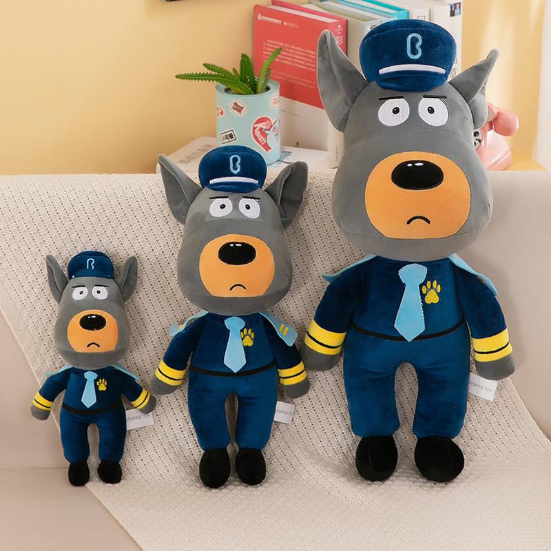 Safety Sheriff Labrador Doll Plush Toy Fan Gift Ornaments Home Pillow