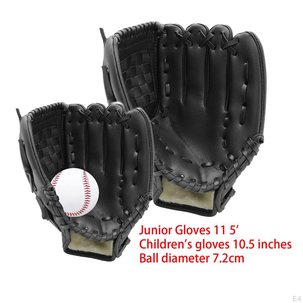 2 X Baseballhandschuhe mit Ball Ausrüstung, Sport Handfänger, Infield Pitcher Handschuhe,