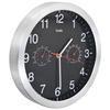 VidaXL Horloge Murale à Quartz Hygromètre Thermomètre Noir Pendule de Cuisine 50624