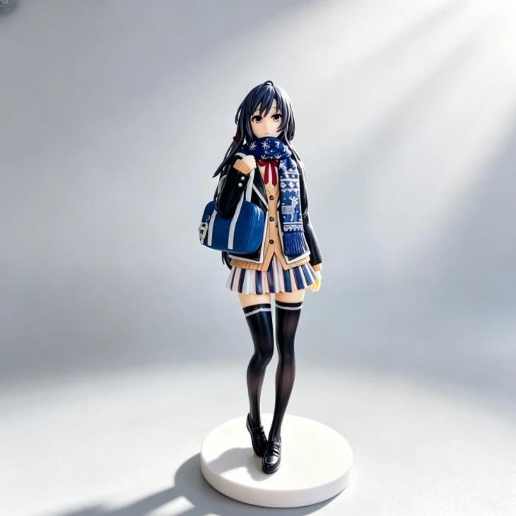 Yukino Yukinoshita Anime Figure Pvc 26Cm School Uniform Collectible Model Desktop Decoration For Anime Hobby Collectors