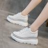 Inner Height Increase Casual Little White Shoes Women's Spring New Leather Versatile Sports Shoes Platform Small Size Women's Shoes