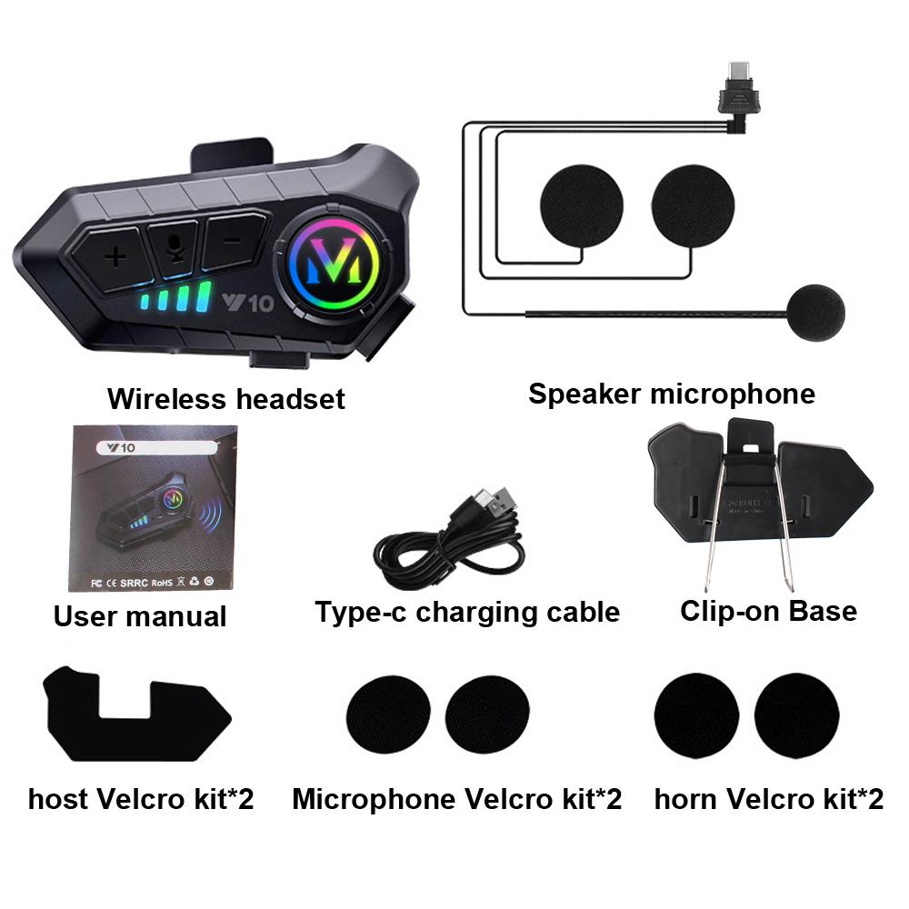 Intelligent Noise Reduction Helmet Headset 1000mAh Bluetooth 5.3 Waterproof Hands-free Wireless Earphone
