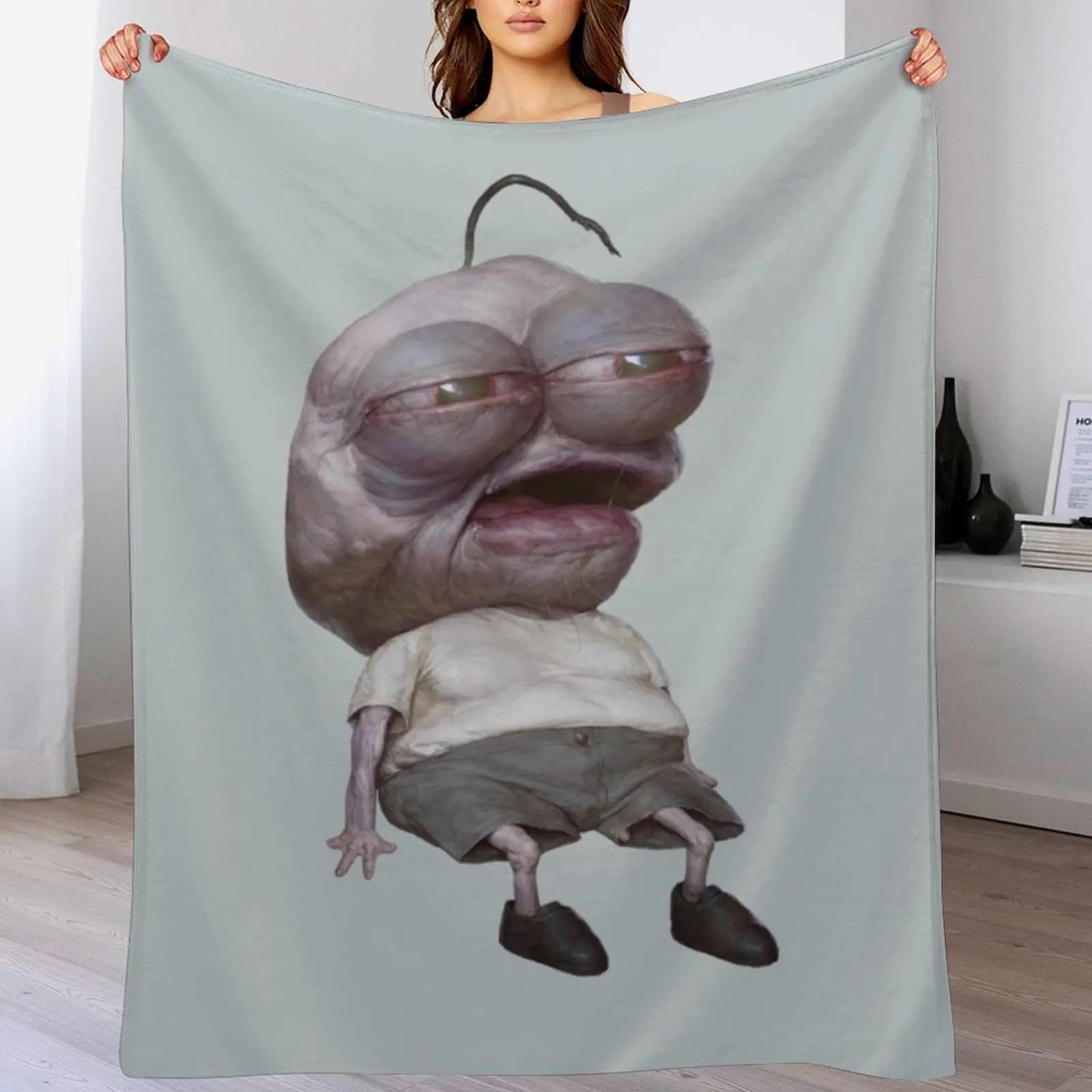 

Smiling Friends Depressed Pim - Adult Swim Throw Blanket Hair Retros Blankets For Bed Giant Sofa Blankets 30x40in