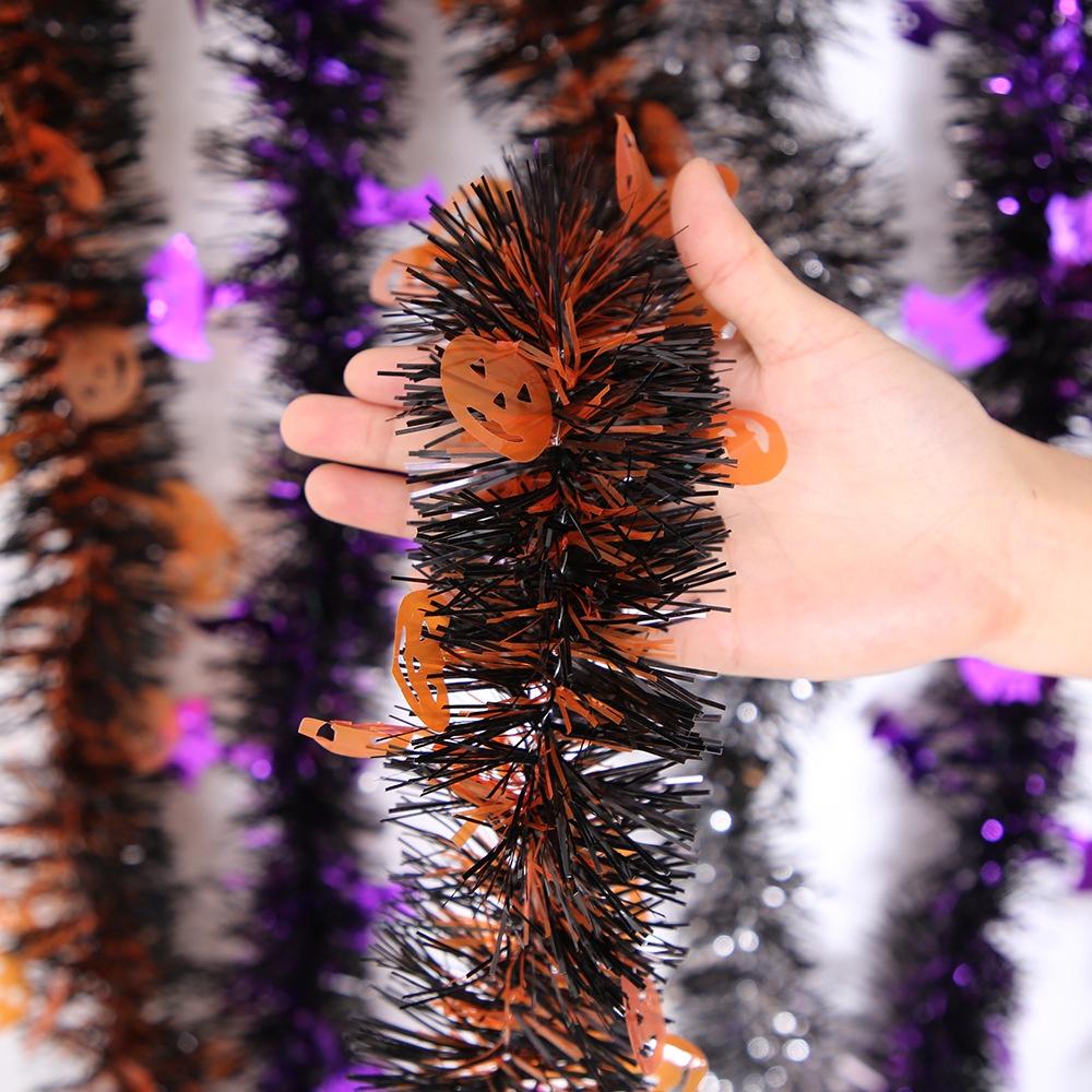 Pumpkin Colorful Halloween 2m Tinsel Bat Decorative Hanging Ornament Decoration