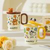 Cute Mug Boy and Girl Birthday Gift High Value Water Cup Creative Straw Cup Couple Cup Student Desktop Water Cup