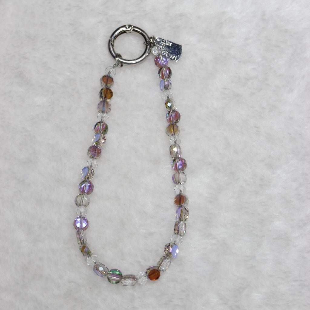 Crystal Bead Phone Lanyard Short 26cm Mobile Phone Bracelet Anti-Lost Chain