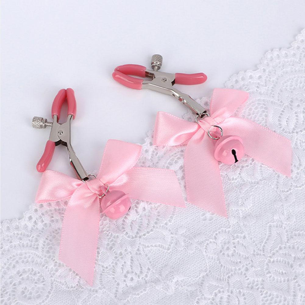 Sexy Bow Bell Adjustable Nipple Clamp Breast Bdsm Small Bell Adult Fetish Flirting Teasing Sex Toys For Couples