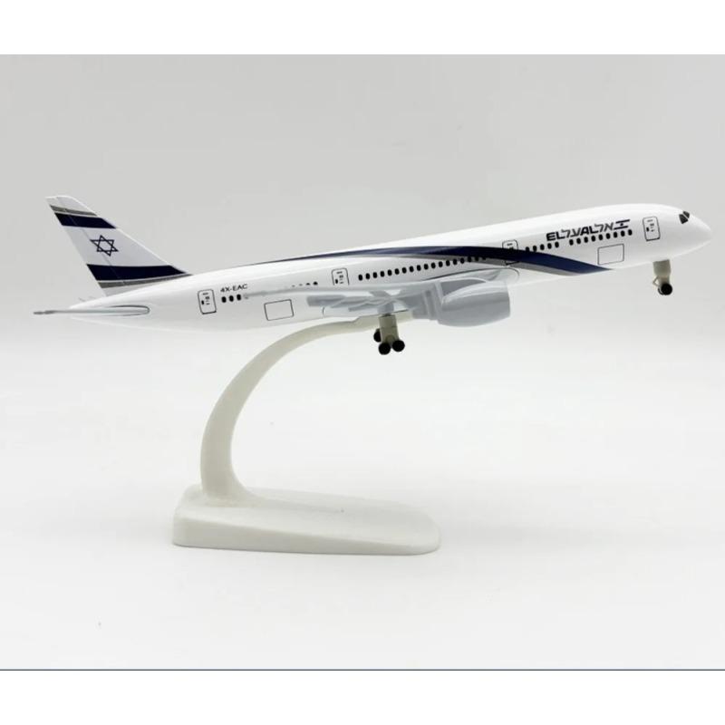 16/20CM Diecast Metal B-777-200 B787 El Al Air Airlines Aircraft Israel Model Alloy Airplane With Stand Collection Display