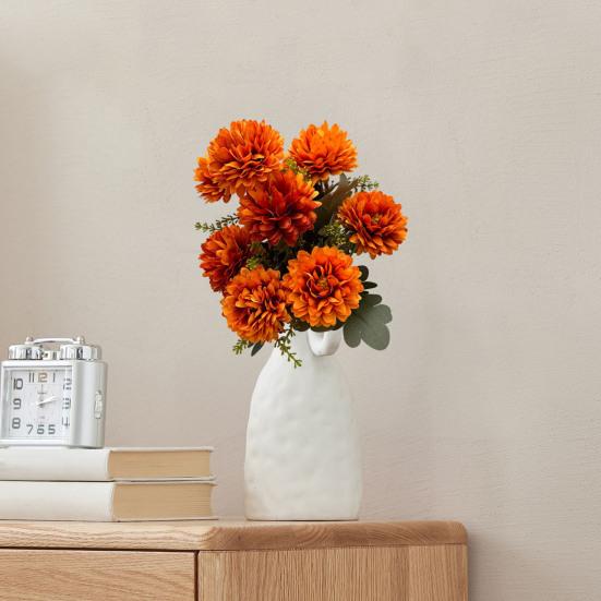Chrysanthemum Bunch Faux Flowers with Bendable Stems Realistic Fake Flowers