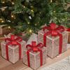 Lighted Christmas Boxes 3 Pieces folding luminous LED light string Christmas LED Light Decorations gift box ornament decor light
