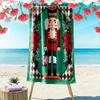 Nutcracker Holiday Charm Print Beach Towel, Quick Drying, Suitable for Travel, Outdoor Sports, Jogging, the Beach and Swimming, Gift