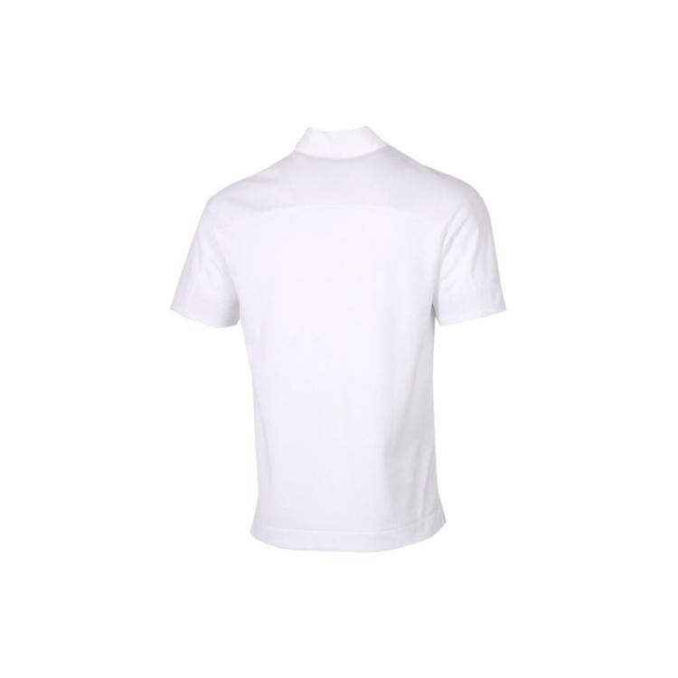 adidas T Shirts Men's White Stand Collar Moderate Straight Fit FT2752