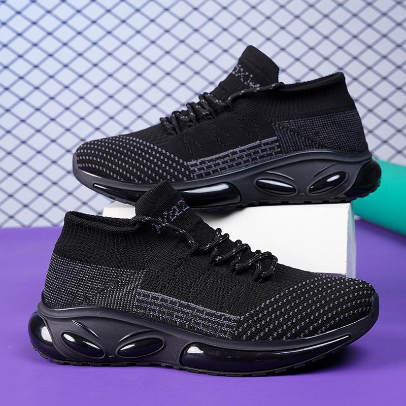New large size fly-woven sports casual shoes air cushion running fashion casual shoes light and versatile 39