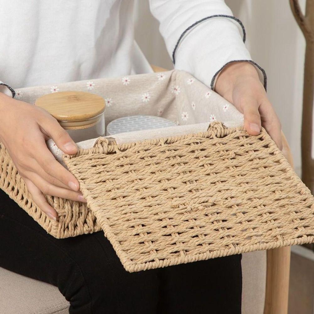 Household Laundry Hamper Bohemia Decorative Bins Universal Wicker Storage Baskets Kitchen Supplies