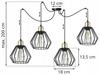 Hanging Lamp, Ceiling Chandelier, Wire Shade, Led