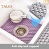 Silicone Sink Mat with Center Drain Heat-Resistant Flexible Non-Slip Design Easy To Clean Reusable Sink Protector Mat