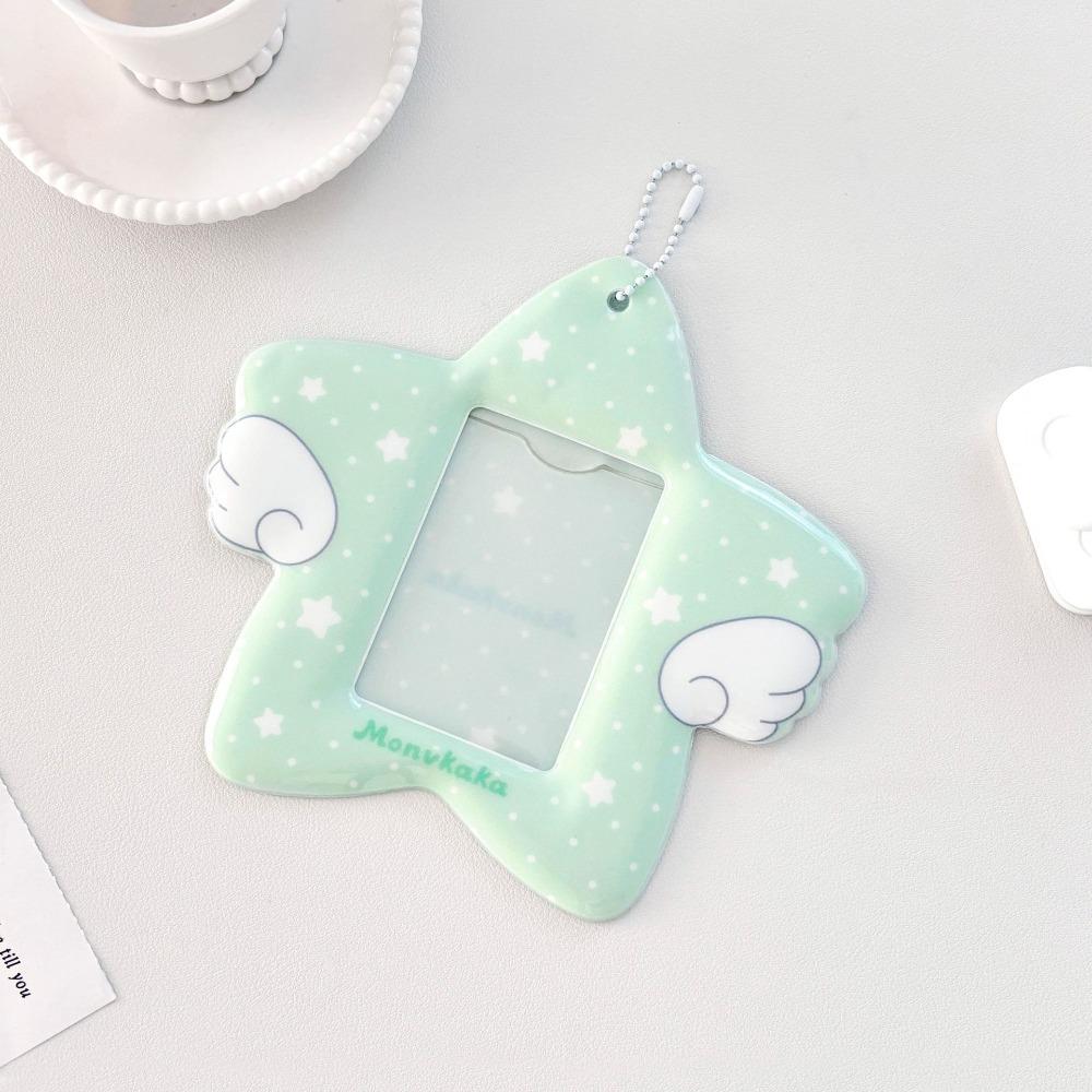 PVC 3 Inch Card Holder With Keychain Plus Size Photocard Holder Kpop Idol Card Display Idol Photo Holder Collection Display