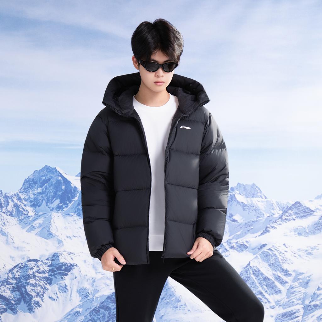 Li Ning Down Jackets Unisex Black Moderate AYMV709-1