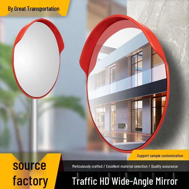 Wide-Angle Outdoor/Indoor Traffic Convex Mirror for Safety and Anti-Theft