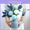 Artificial Faux Hydrangea Flowers With Vase For Garden Party Decoration Wedding