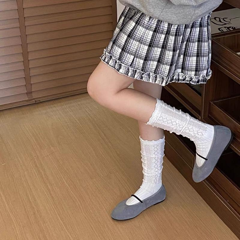 Female Spring and Autumn Ear Side Ballet Wind Drum Pile Cotton Socks