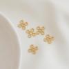 14K Gold Plated Smooth Snowflake Clover Bead Connector for DIY Jewelry